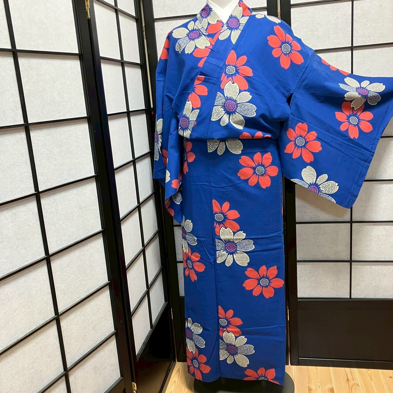 ［9439］浴衣 草木文様 ゆかた 綿 レディース リメイク