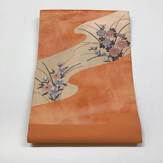 9344# Japanese Vintage Nagoya Obi Belt Kimono Fabric Silk Traditional