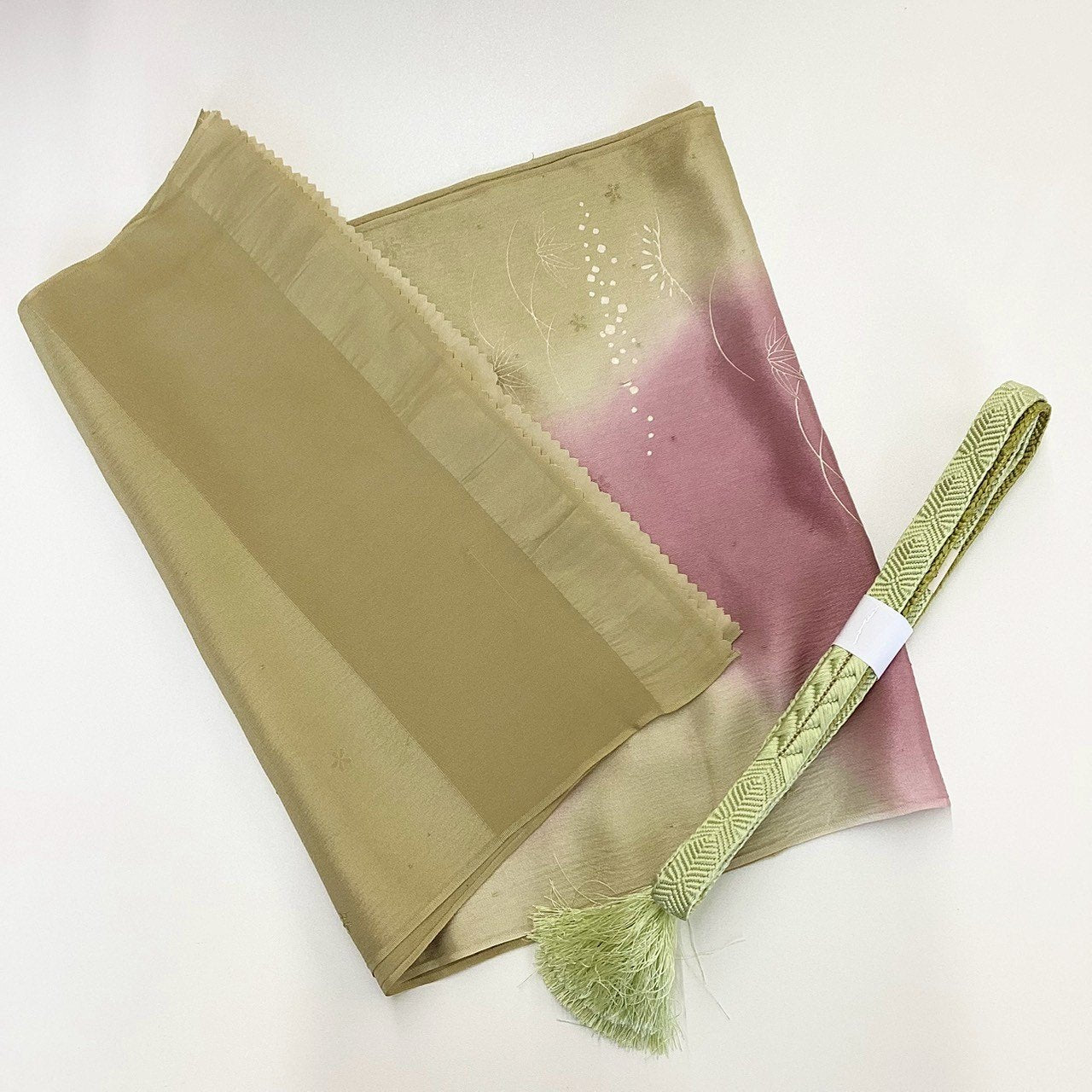 ［8256］帯締め 帯揚げ セット 花丸文様 金彩 ぼかし 正絹 着物 帯絞め
