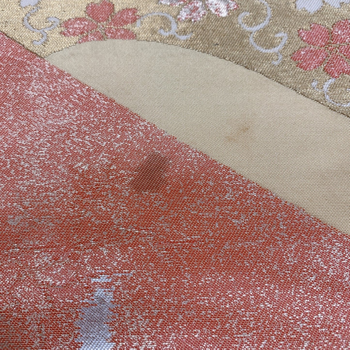 ［8911］袋帯 草花流水文様 金彩 六通 正絹 着物 フォーマル
