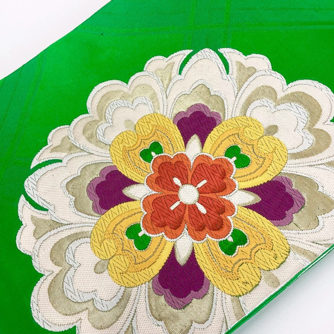 ［8858］袋帯 華紋 刺繍 六通 正絹 着物 フォーマル