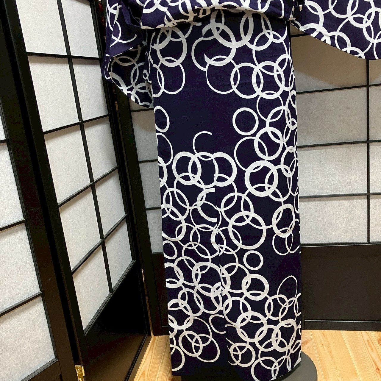 8754# Japanese Yukata Womens Vintage Fabric Cotton Robe Kimono Traditional