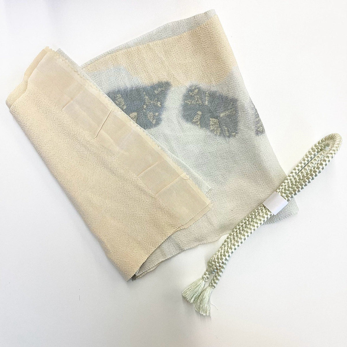 ［9215］帯締め 帯揚げ セット 抽象文様 縮緬 正絹 着物 帯絞め
