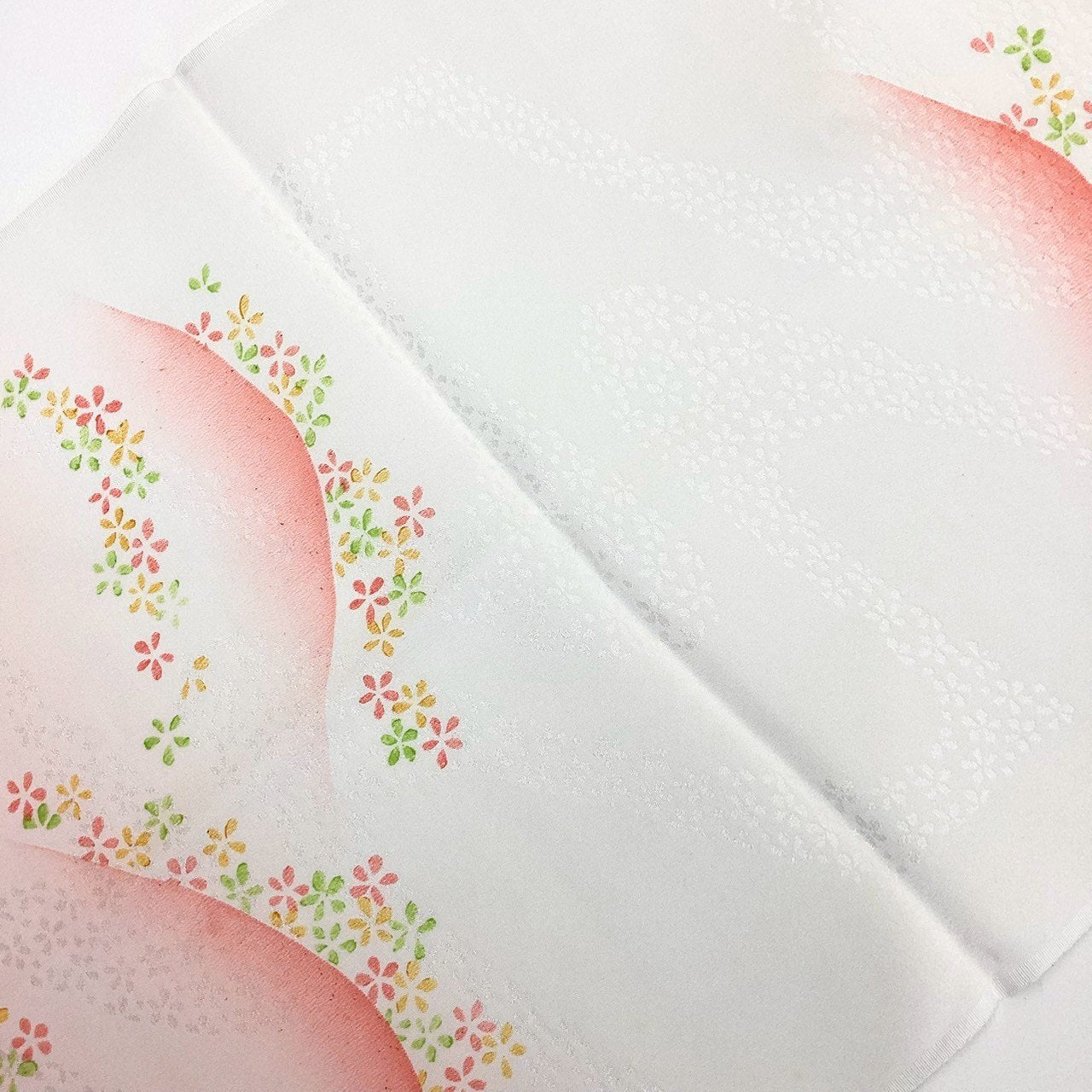 ［8561］帯締め 帯揚げ セット 草花風景文様 正絹 着物 帯絞め