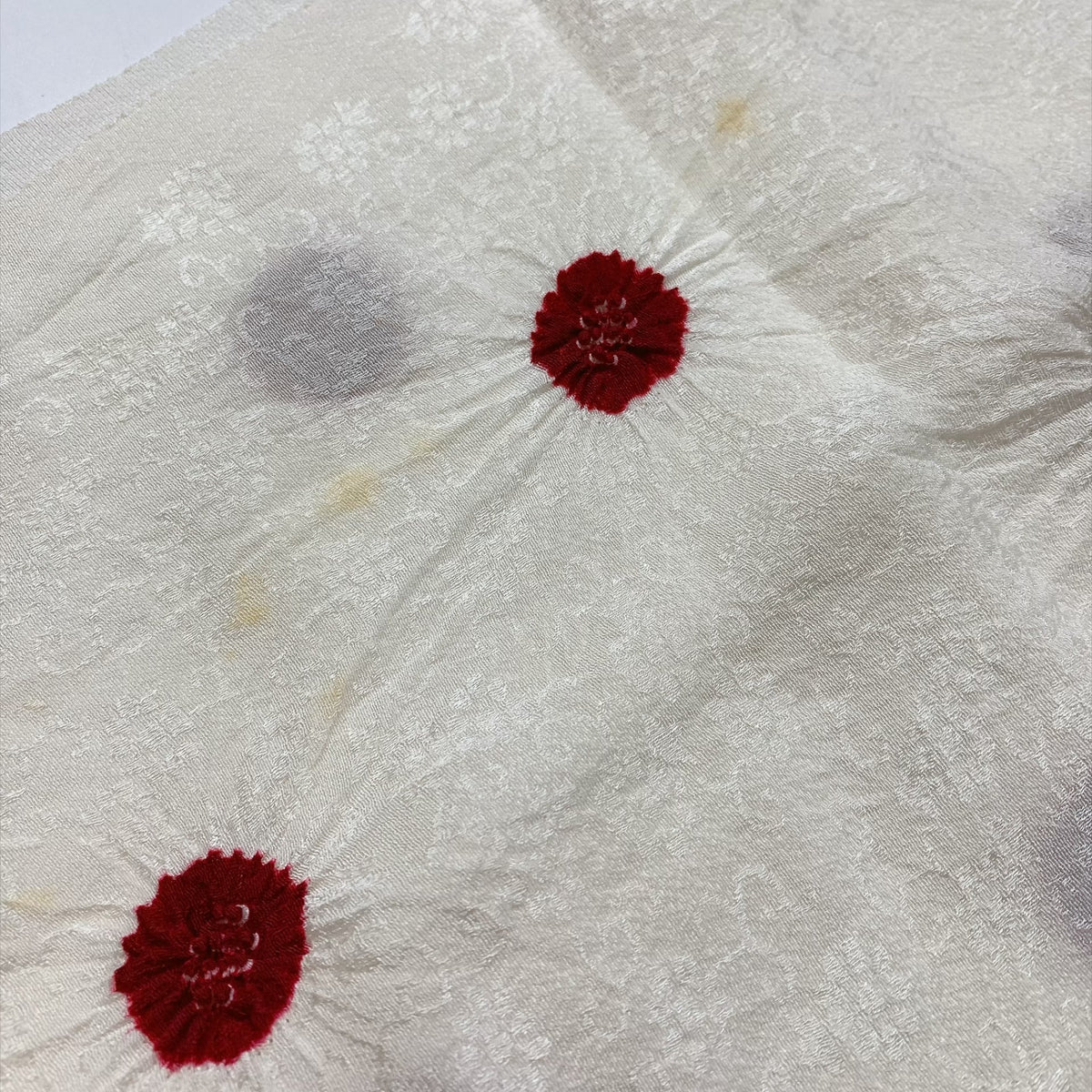 ［9880］帯締め 帯揚げ セット 草花文様 絞り 正絹 着物 帯絞め