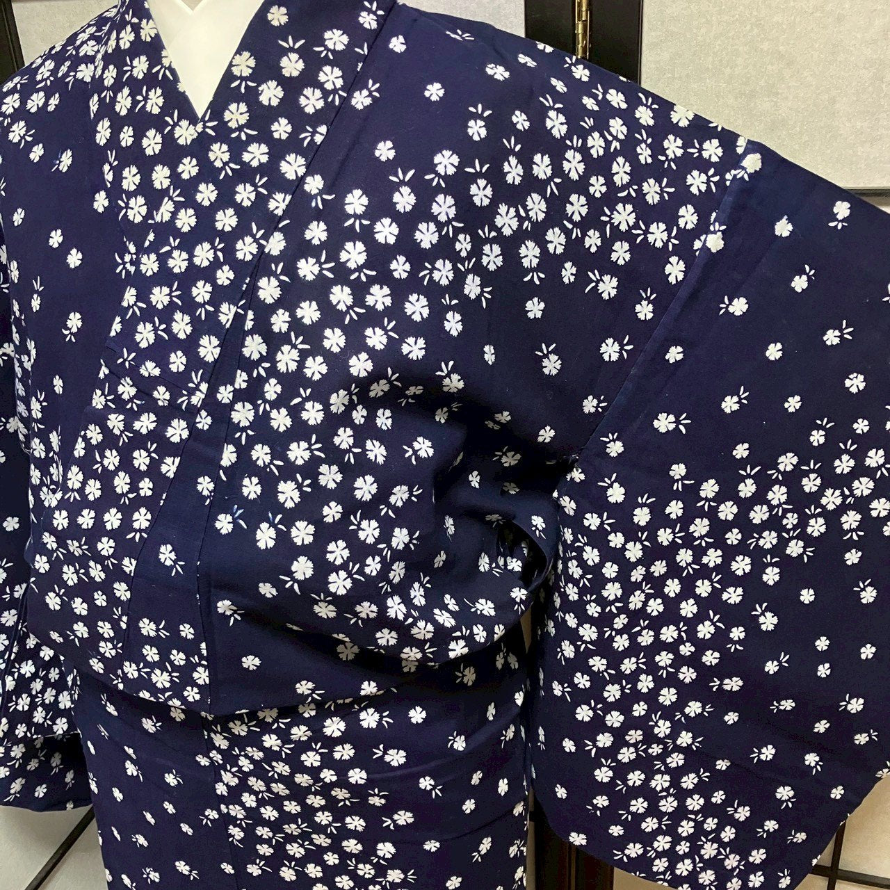 ［9142］浴衣 小花柄 ゆかた レディース 綿 リメイク