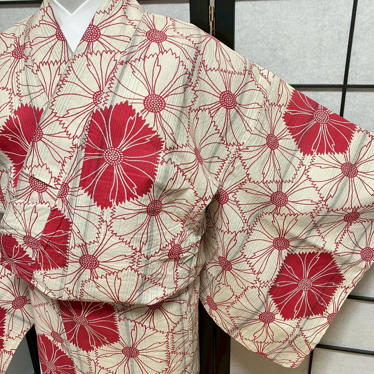 ［9141］浴衣 草花尽し ゆかた レディース リメイク 綿