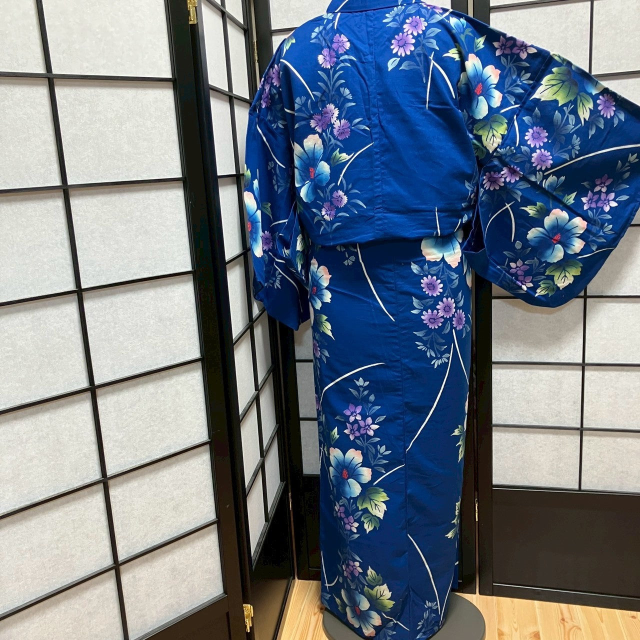 8773# Japanese Yukata Womens Vintage Fabric Cotton Robe Kimono Traditional