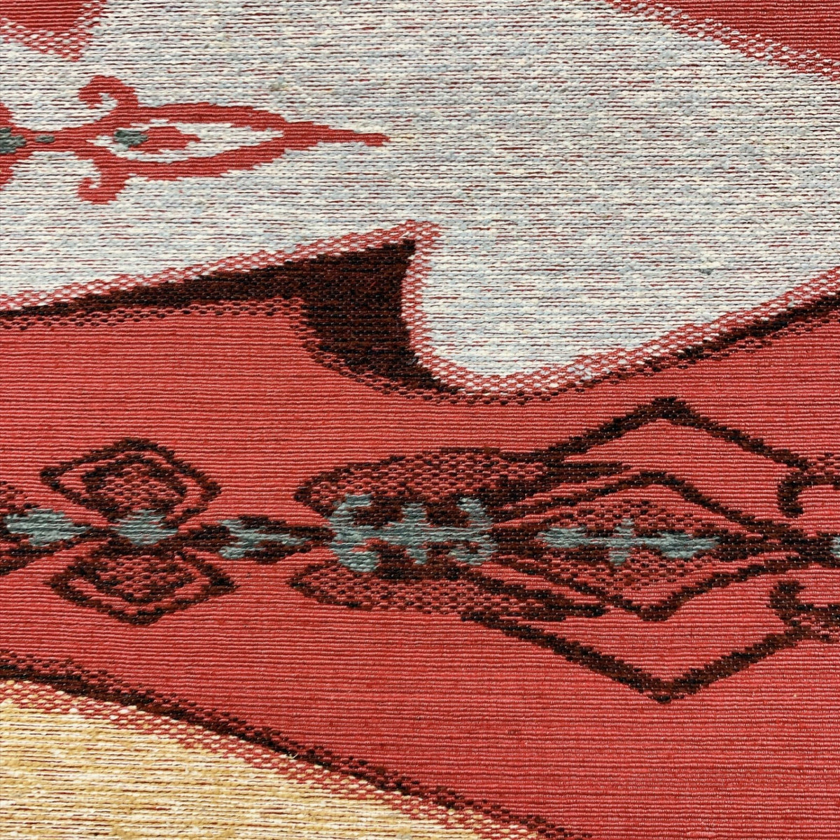 ［9358］名古屋帯 洋風文様 紬地 八寸 正絹 着物