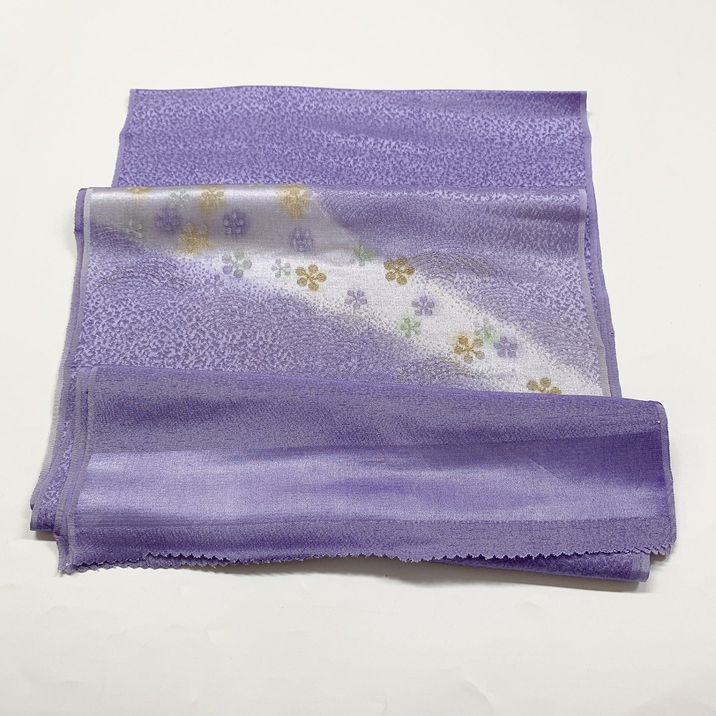 ［8689］帯締め 帯揚げ セット 草花文様 ぼかし 金彩 正絹 着物 帯絞め