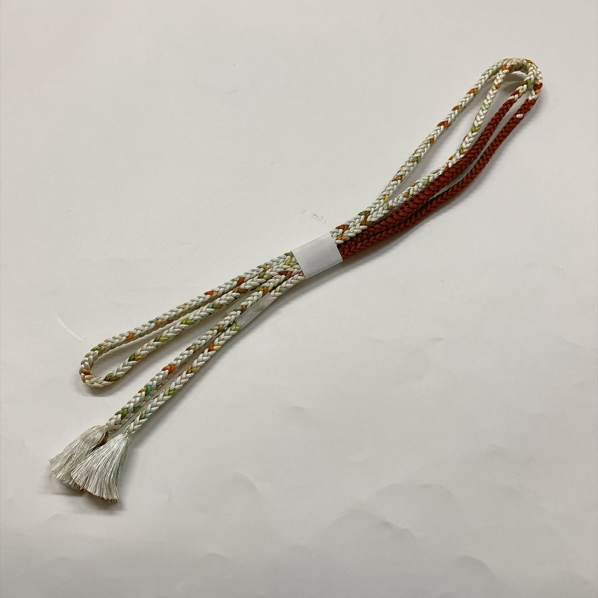 ［9872］帯締め 帯揚げ セット 花籬文様 白 絞り 正絹 着物 帯絞め