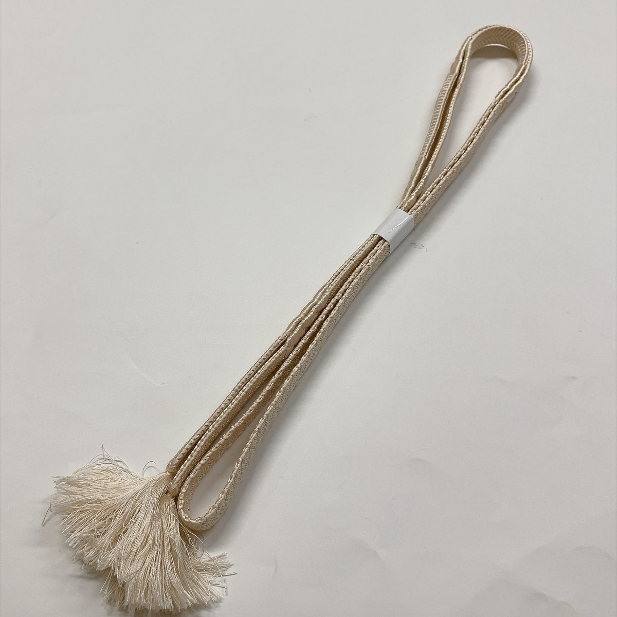 ［9853］帯締め 帯揚げ セット 紗綾形 銀糸 白 正絹 着物 帯絞め