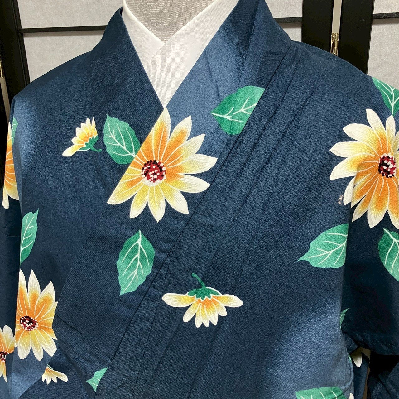 8771# Japanese Yukata Womens Vintage Fabric Cotton Robe Kimono Traditional
