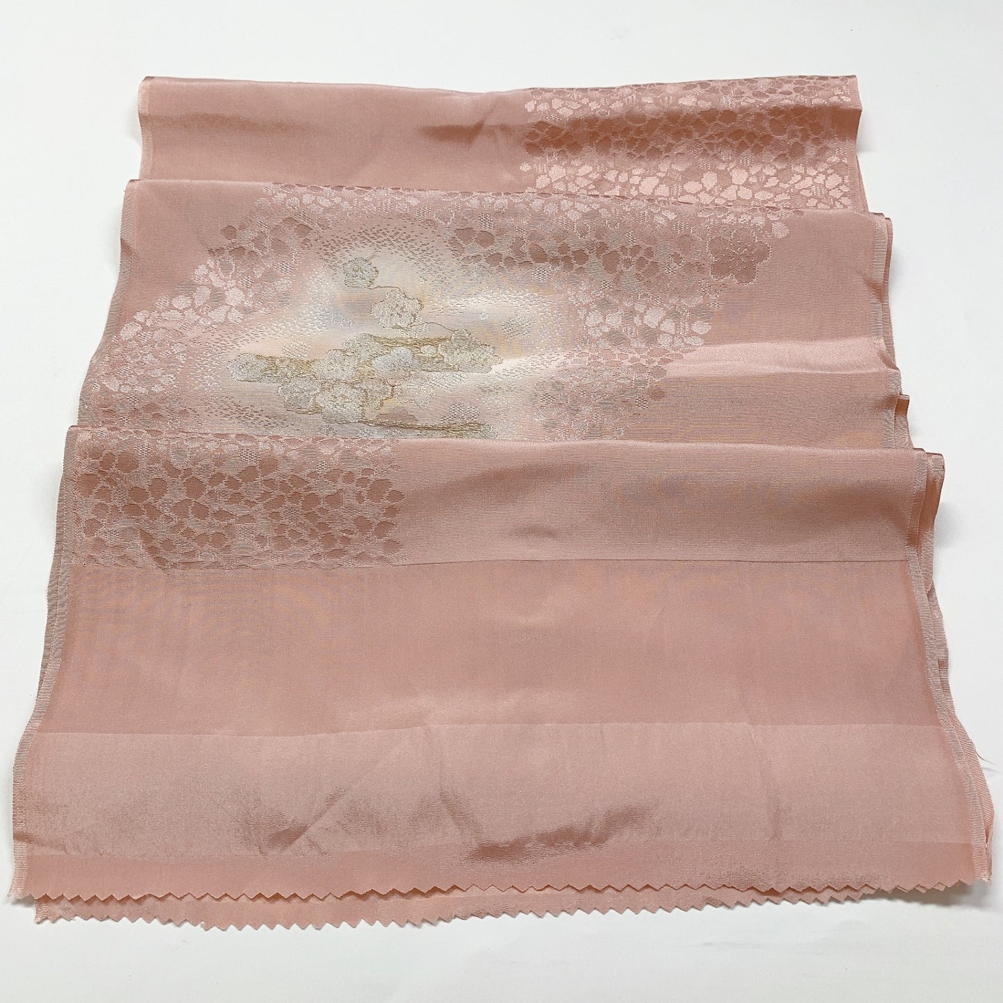 ［8730］帯締め 帯揚げ セット 草花霞文様 金糸 ぼかし 正絹 着物 帯絞め
