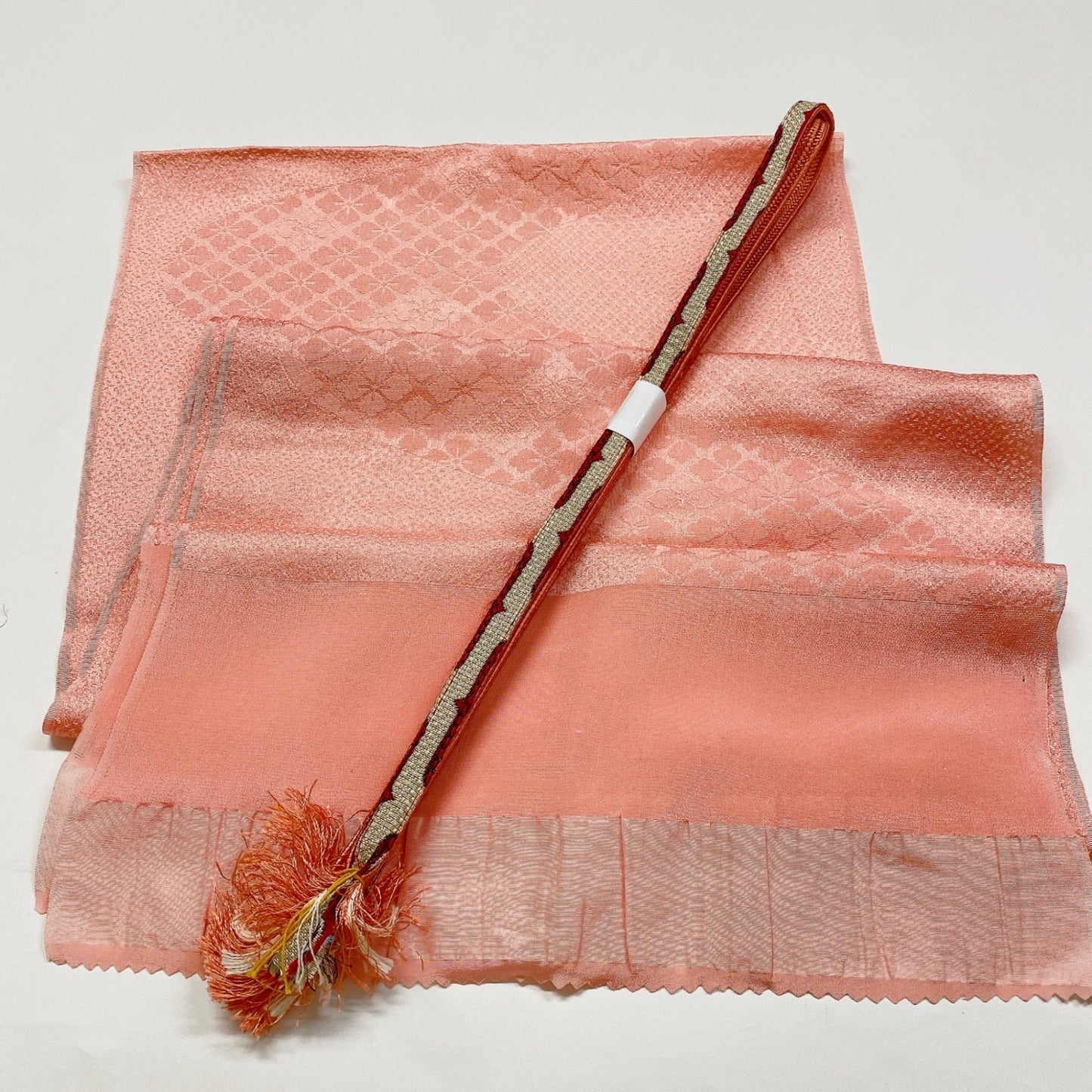 ［8326］帯締め 帯揚げ セット 花菱地紋 正絹 着物 帯絞め