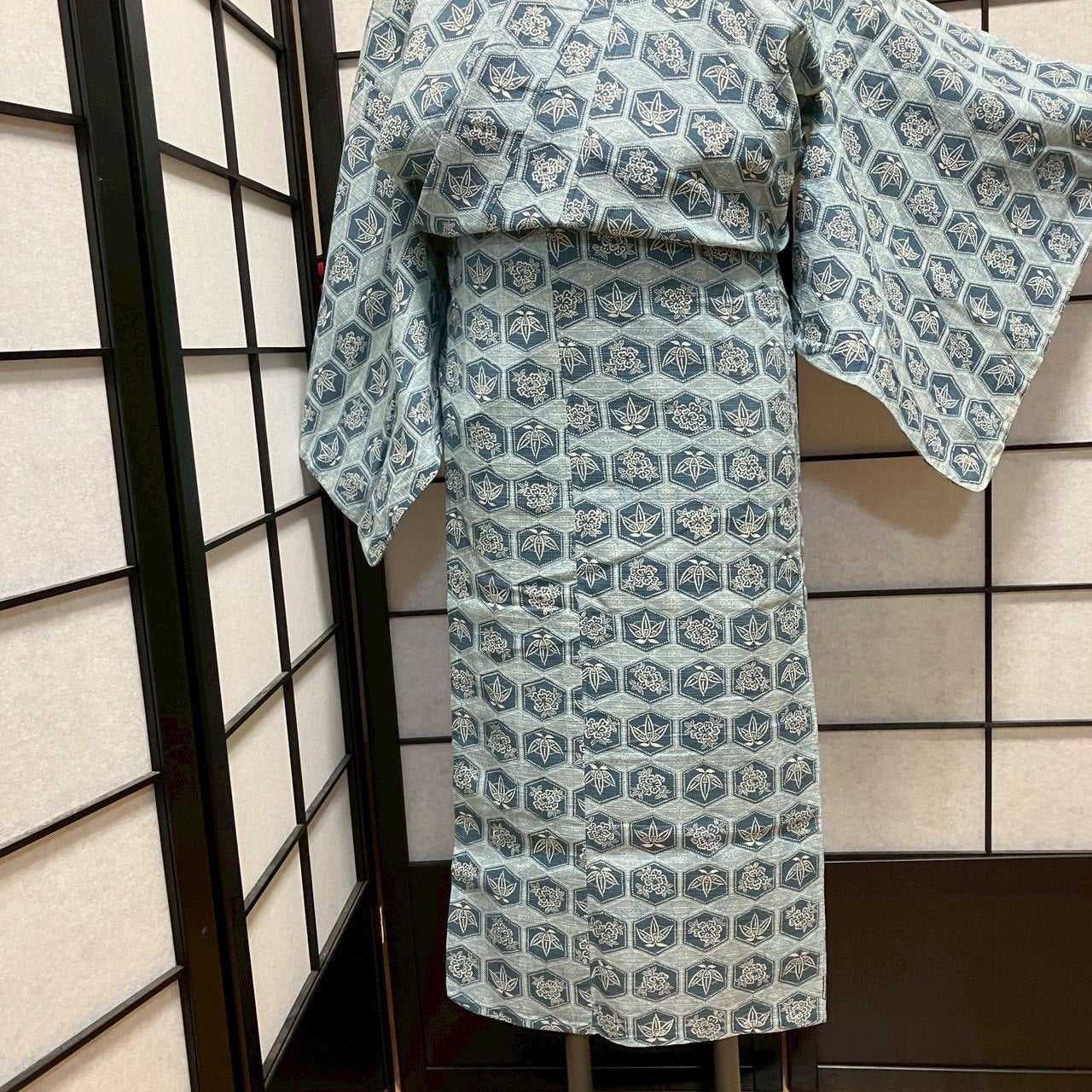 ［9148］浴衣 花吉祥文様 ゆかた レディース リメイク 綿