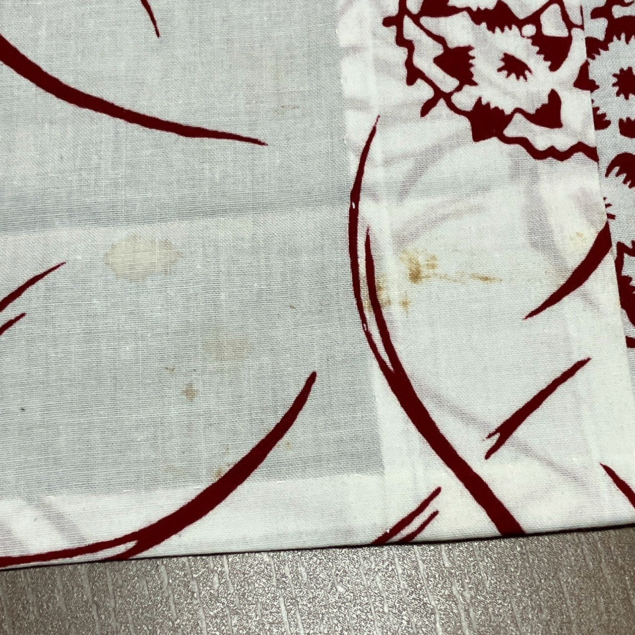 ［9475］浴衣 花束文様 白 ゆかた レディース 綿 リメイク