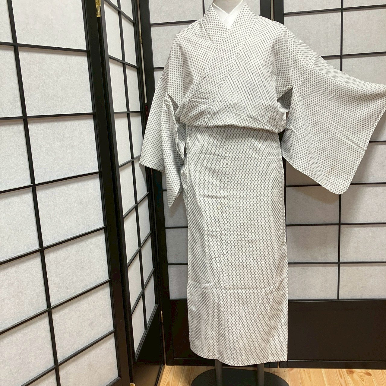 ［9091］浴衣 菱文様 綿 ゆかた レディース リメイク