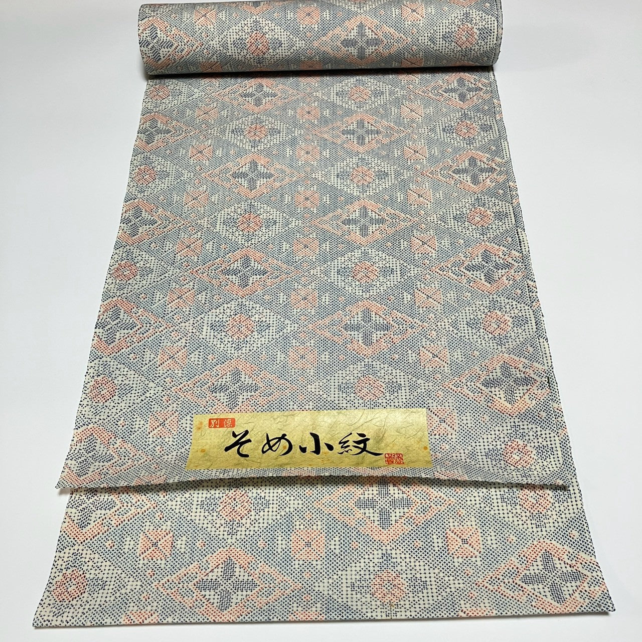 ［9637］小紋 反物 一反 ウール 着尺 染め小紋