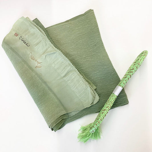 8584# Japanese Kimono Accessory Vintage Obiage and Obijime 2-piece Set Silk