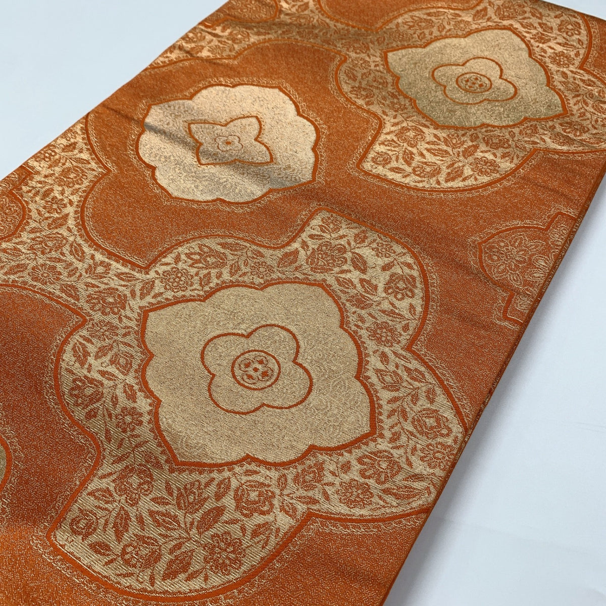 8938# Japanese Vintage Fukuro Obi Belt Kimono Fabric Silk Traditional