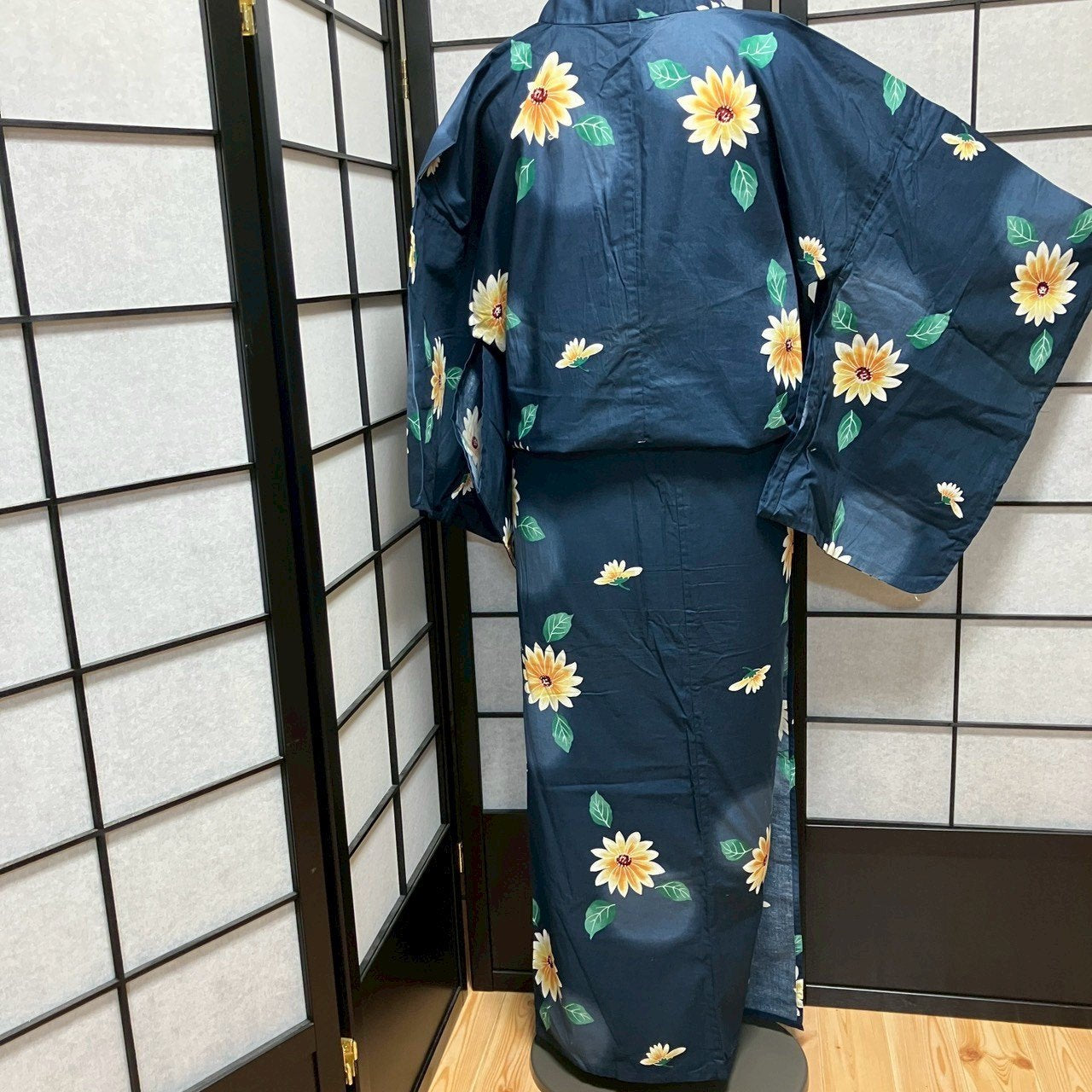 8771# Japanese Yukata Womens Vintage Fabric Cotton Robe Kimono Traditional
