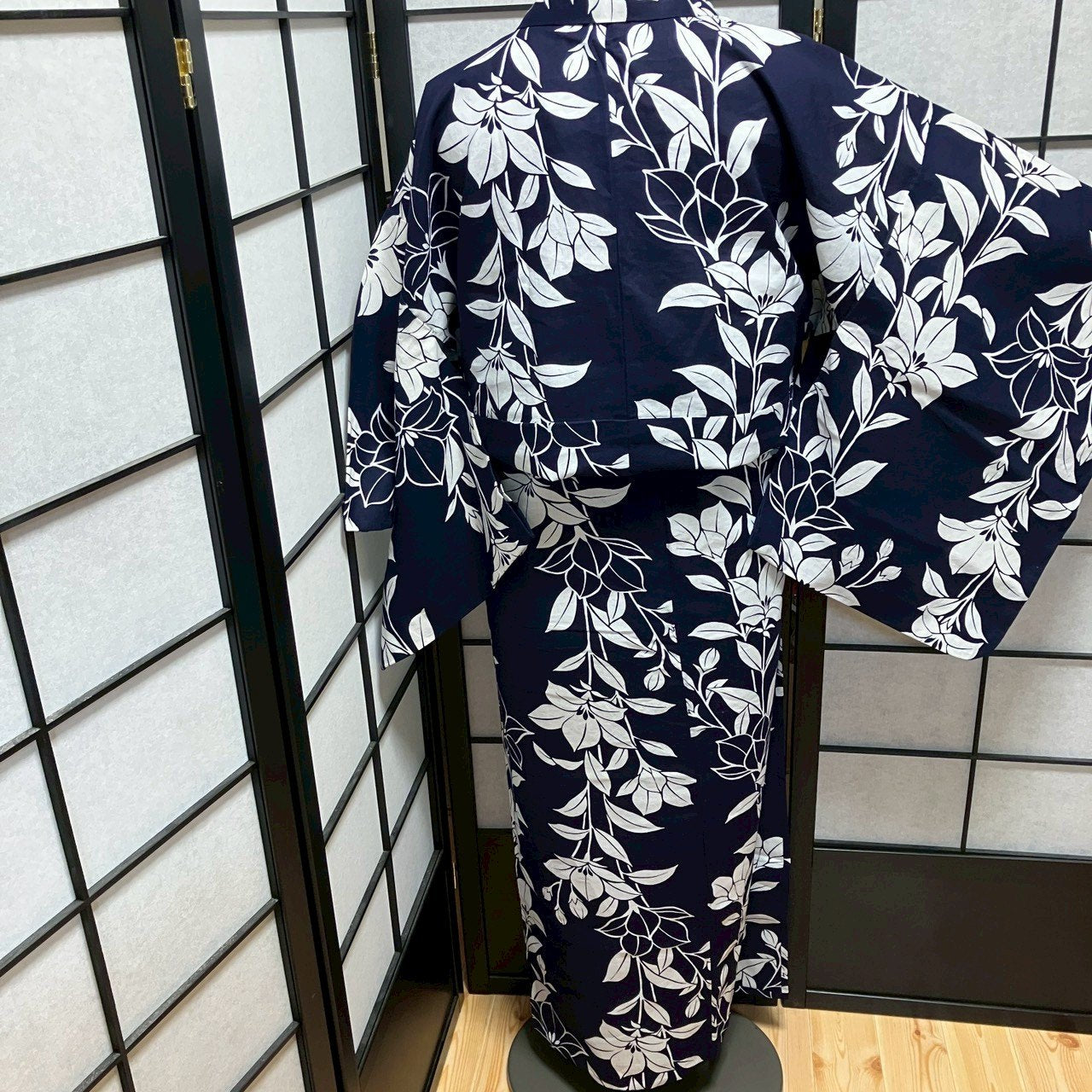 ［9170］浴衣 美品 枝花吉祥文様 ゆかた レディース 綿 リメイク