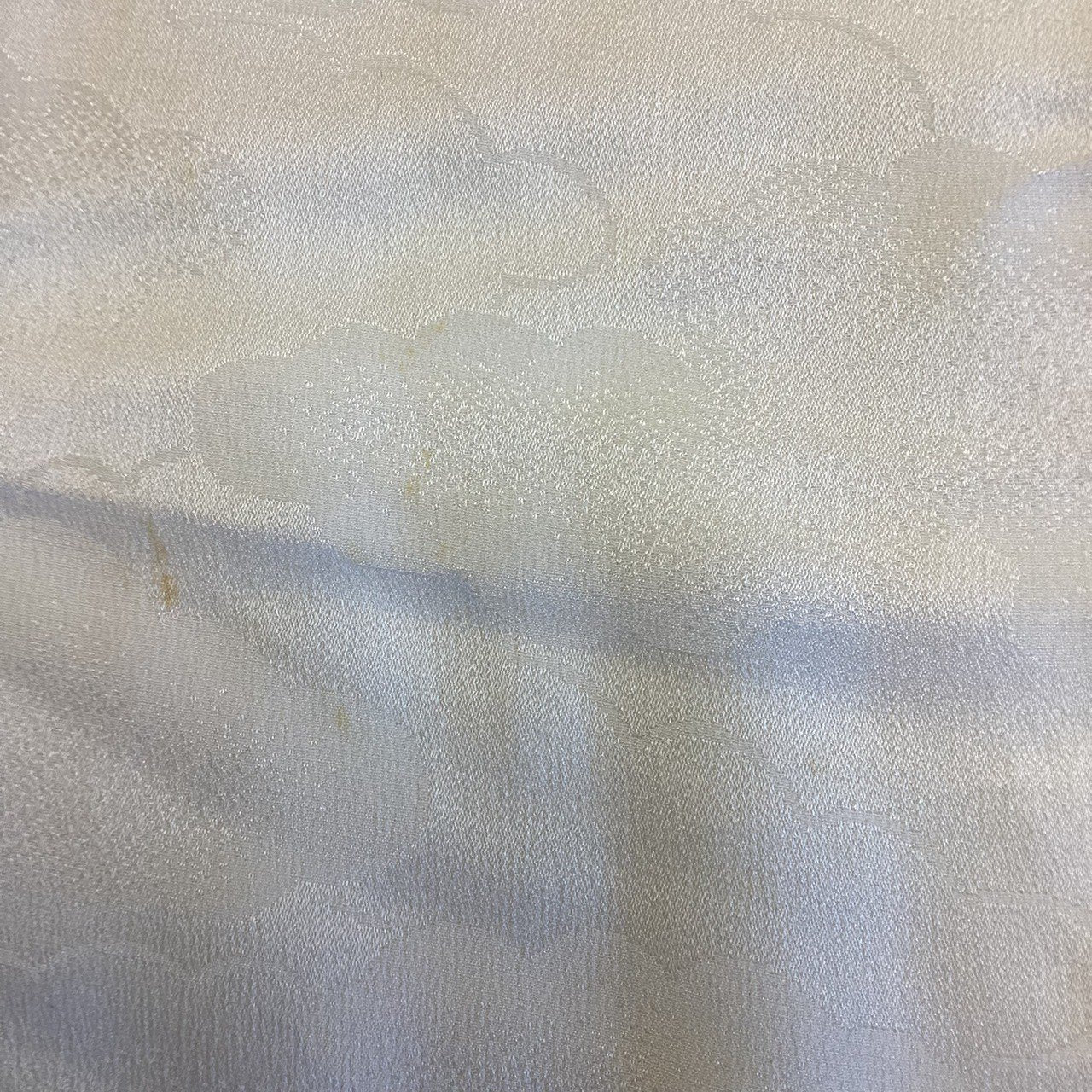 ［9212］帯締め 帯揚げ セット 雲取文様 白 銀糸 正絹 着物 帯絞め