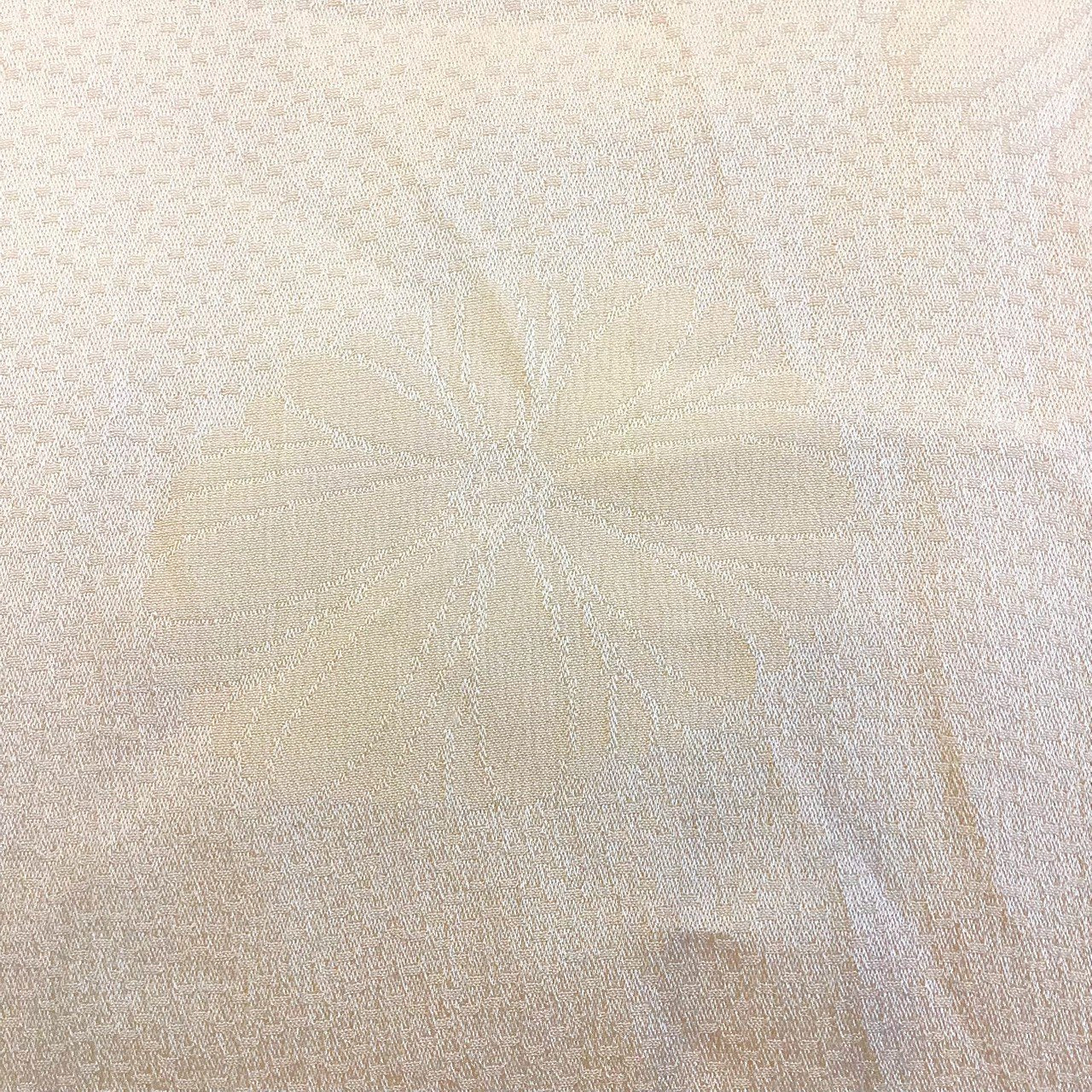 ［8492］帯締め 帯揚げ セット 菊青海波文様 金糸 正絹 着物 帯絞め