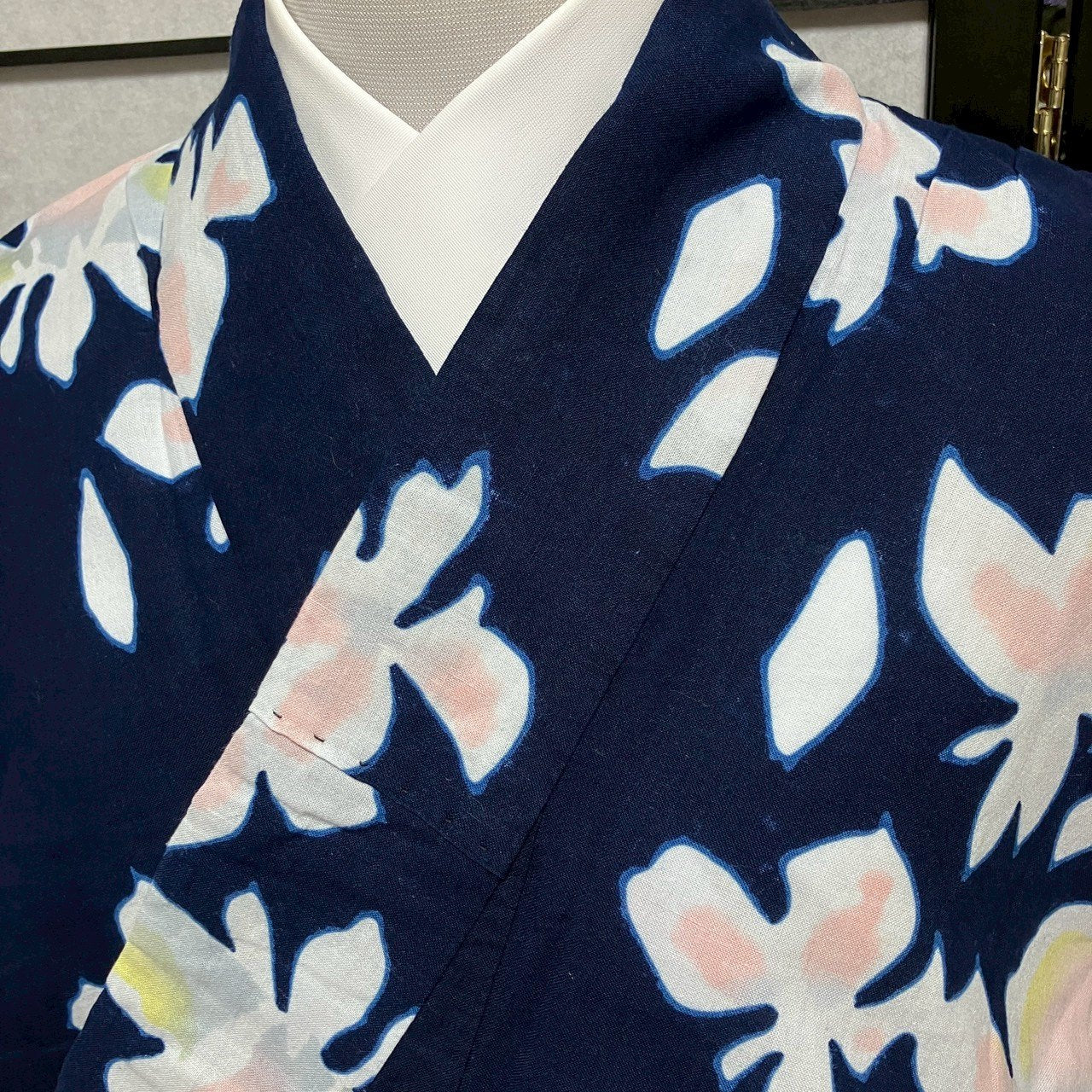 ［9144］浴衣 ぼかし花 ゆかた レディース リメイク 綿