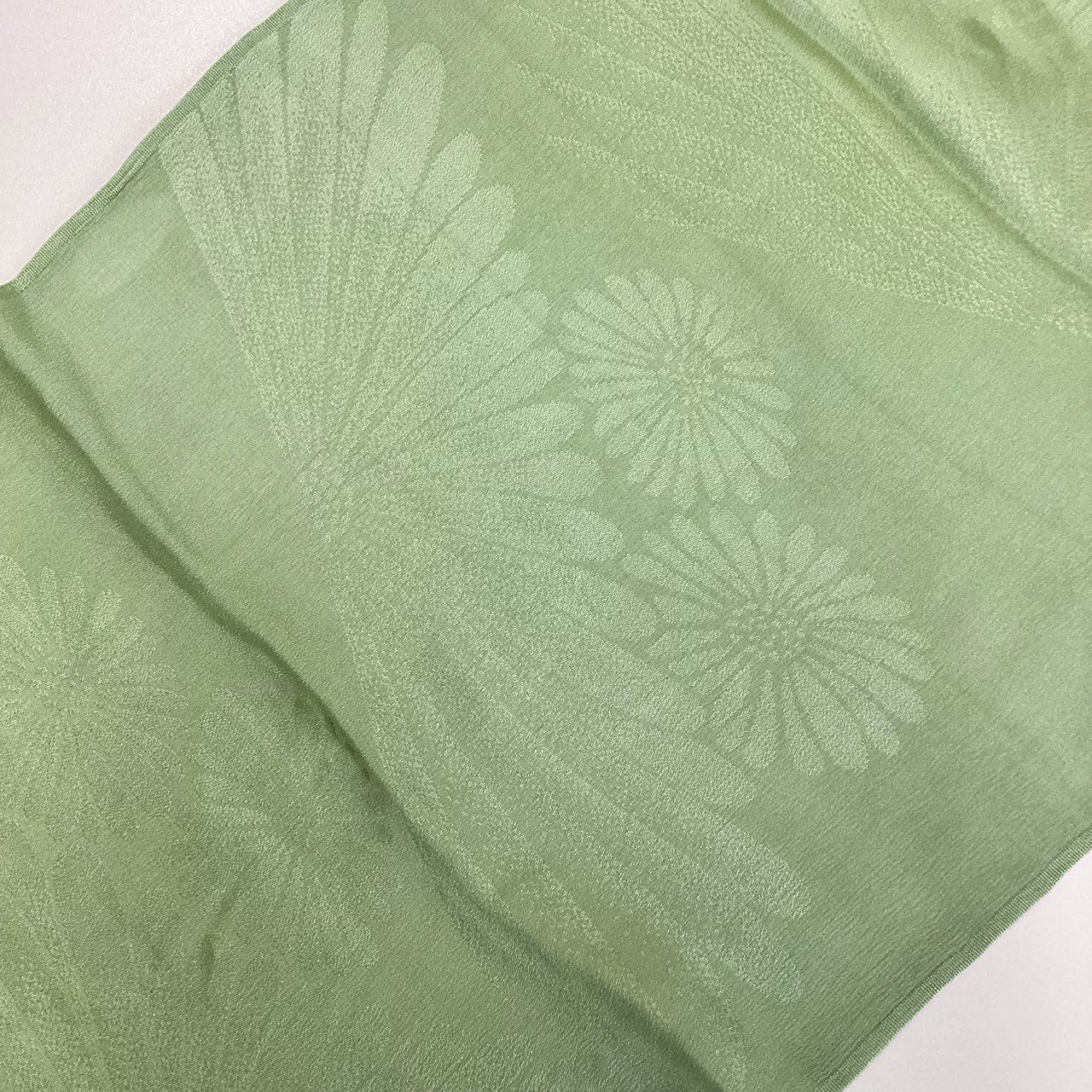 ［8495］帯締め 帯揚げ セット 菊花文様 金糸 正絹 着物 帯絞め