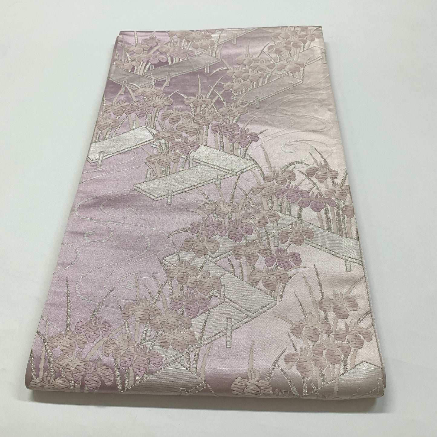 ［8939］袋帯 菖蒲流水文様 六通 正絹 着物 フォーマル