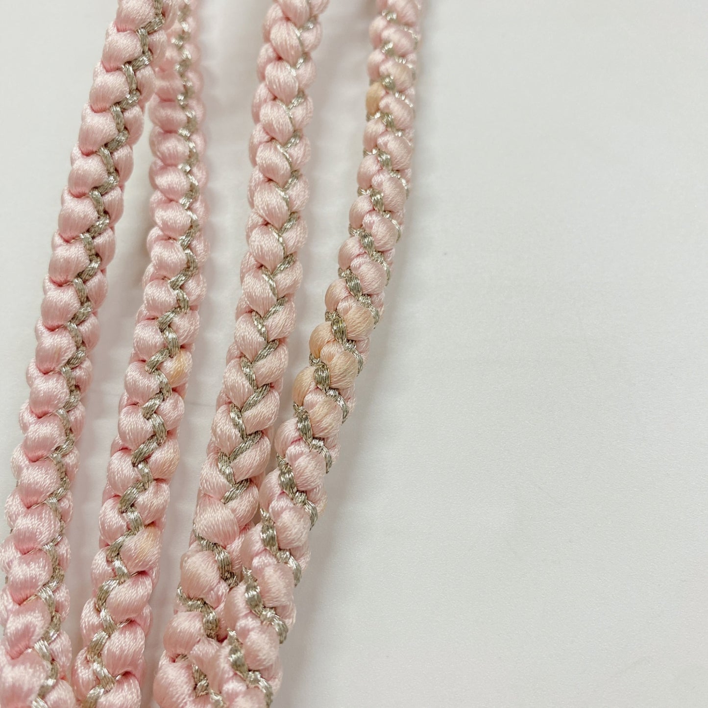 ［8321］帯締め 帯揚げ セット 楓草花文様 銀糸 正絹 着物 帯絞め