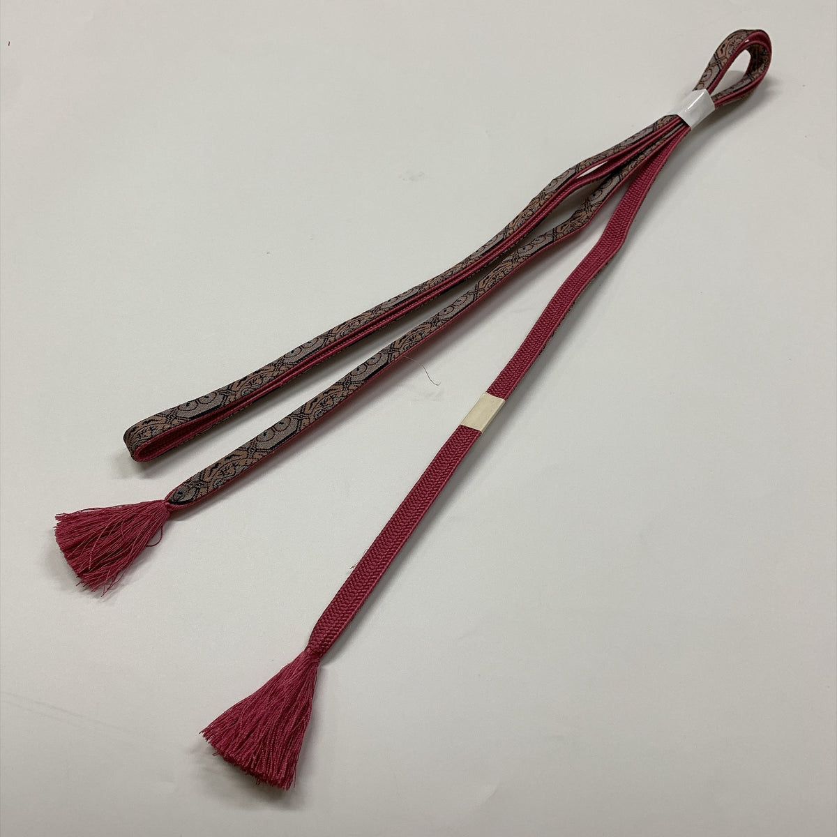［9285］帯締め 帯揚げ セット 花散らし 金銀糸 正絹 着物 帯絞め