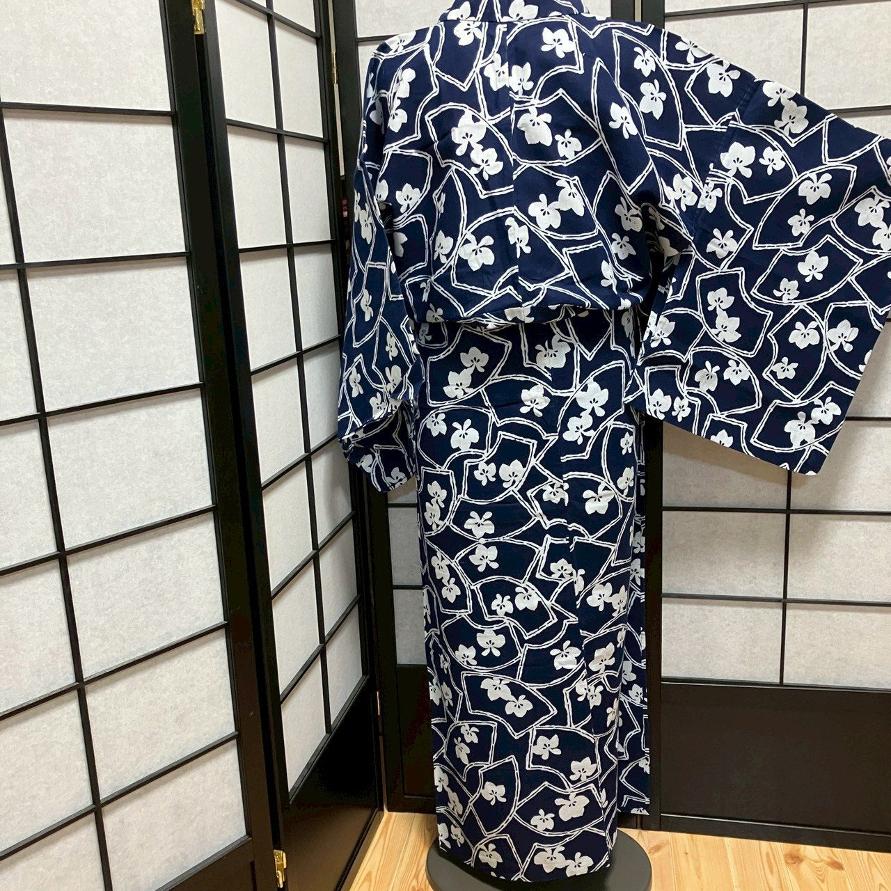 8752# Japanese Yukata Womens Vintage Fabric Cotton Robe Kimono Traditional