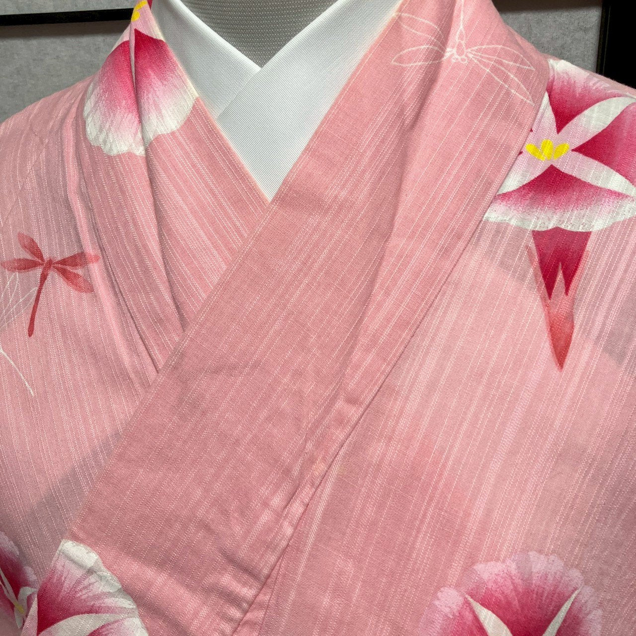 ［9441］浴衣 朝顔 あさがお トンボ文様 綿 レディース ゆかた リメイク