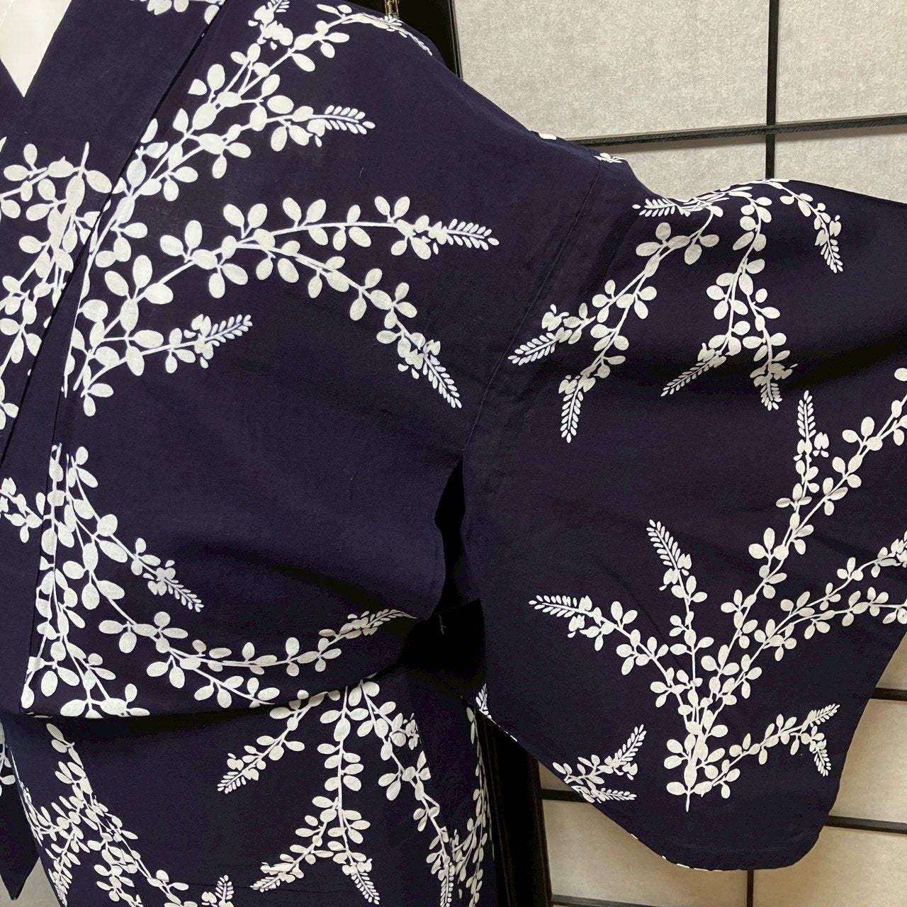 8756# Japanese Yukata Womens Vintage Fabric Cotton Robe Kimono Traditional