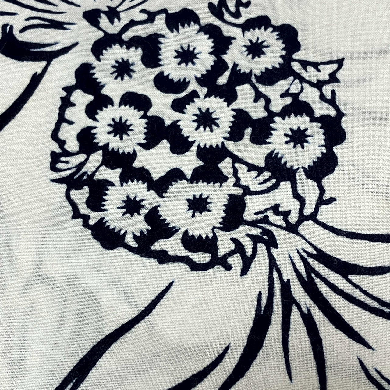 ［9468］浴衣 花束文様 白 綿 レディース リメイク 綿