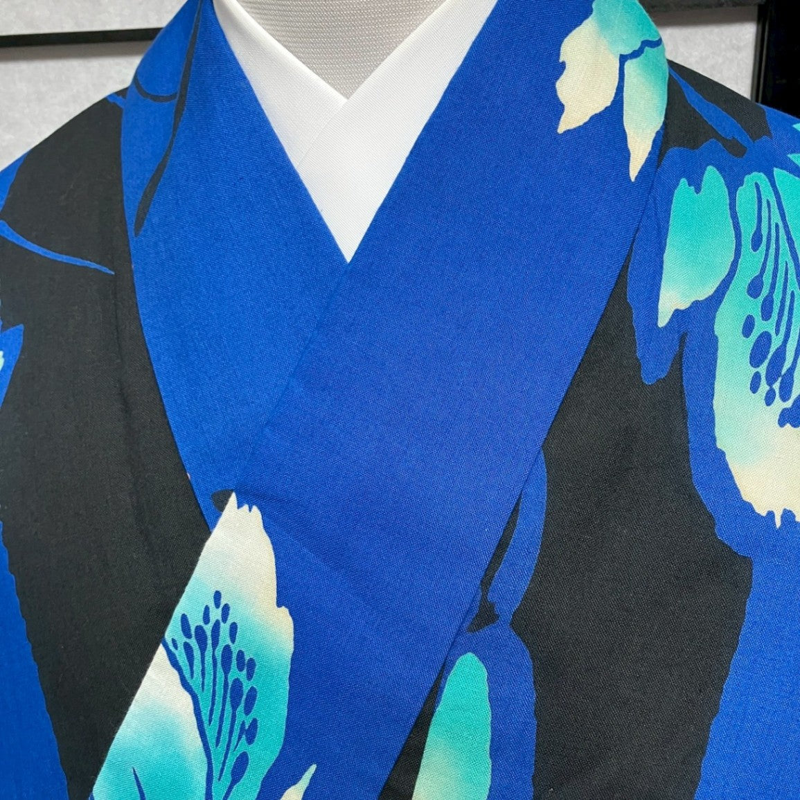［9459］浴衣 美品 枝花文様 ゆかた レディース 綿 リメイク