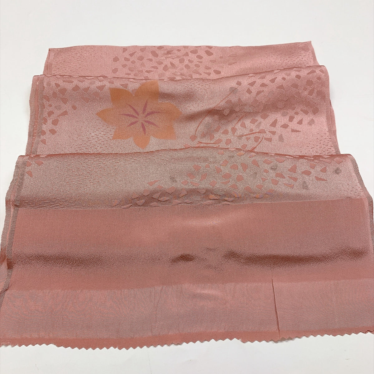 ［9787］帯締め 帯揚げ セット 楓文様 縮緬 正絹 着物 帯絞め