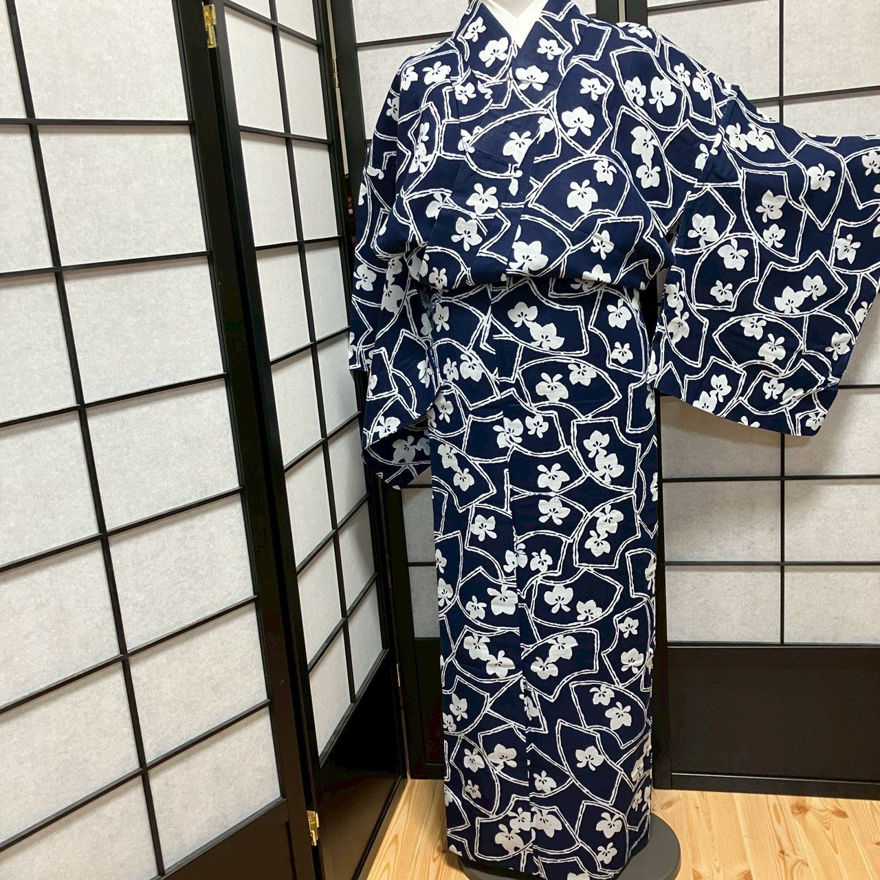 8752# Japanese Yukata Womens Vintage Fabric Cotton Robe Kimono Traditional