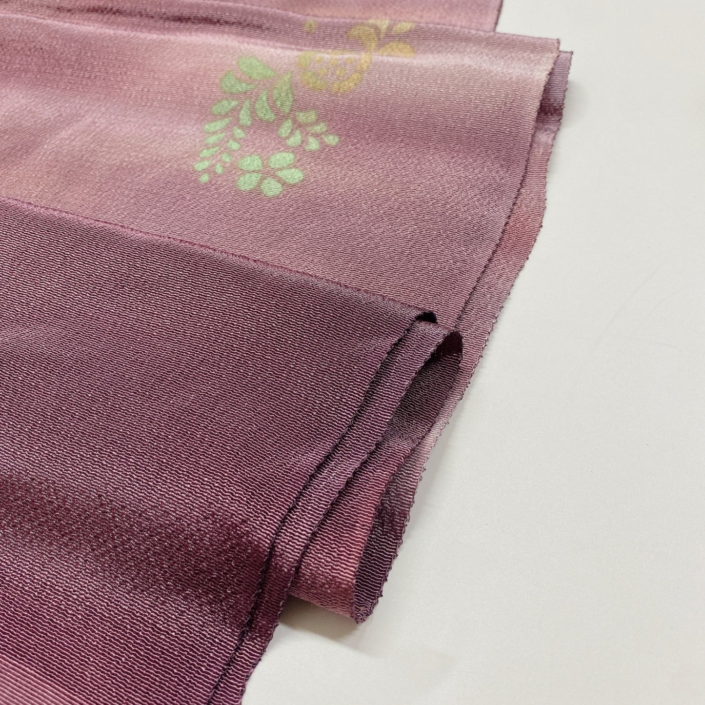 ［8327］帯締め 帯揚げ セット 草花文様 縮緬 銀糸 正絹 着物 帯絞め