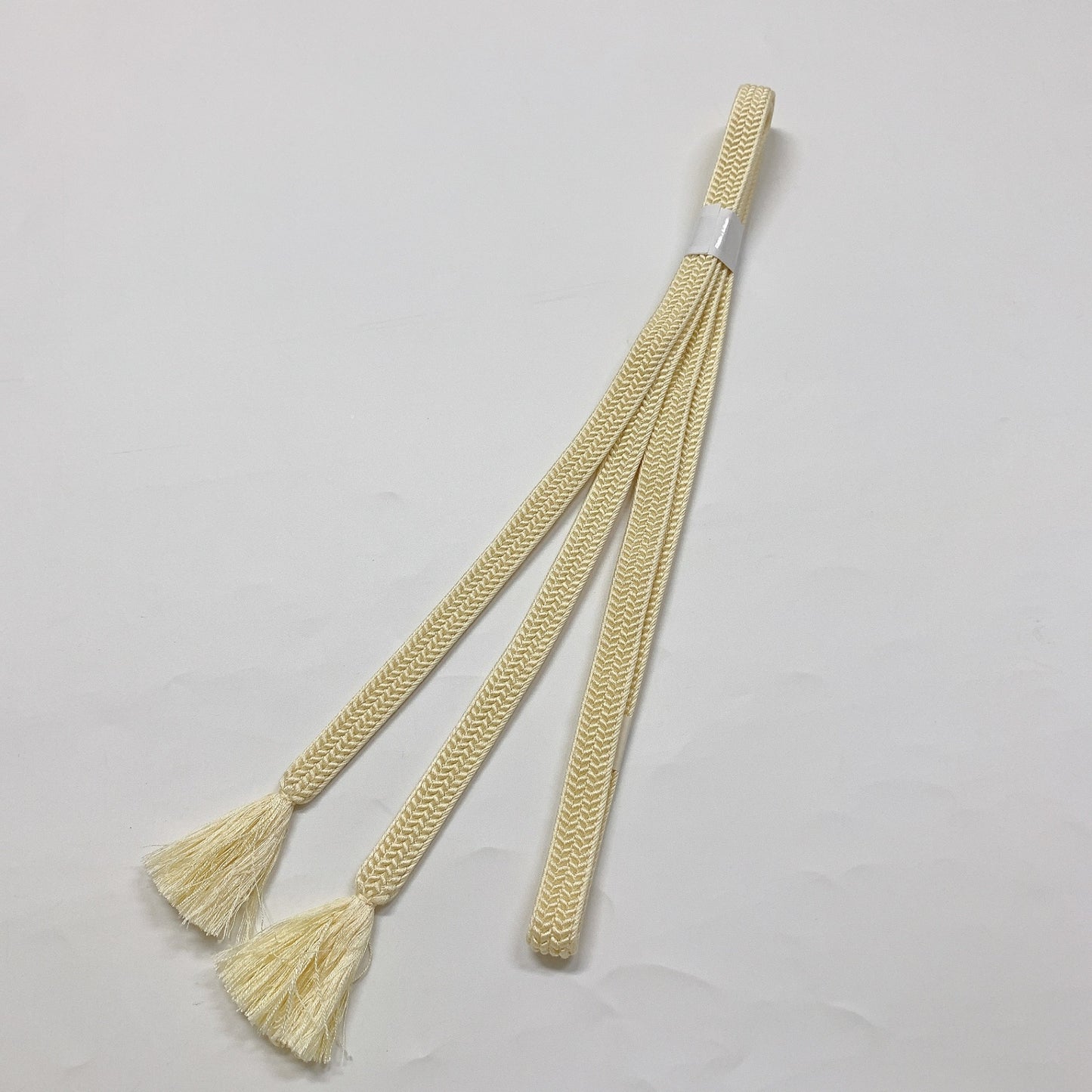 ［8652］帯締め 帯揚げ セット 楓花文様 縞柄 正絹 着物 帯絞め