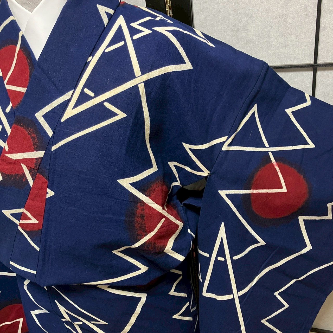 8780# Japanese Yukata Womens Vintage Fabric Cotton Robe Kimono Traditional