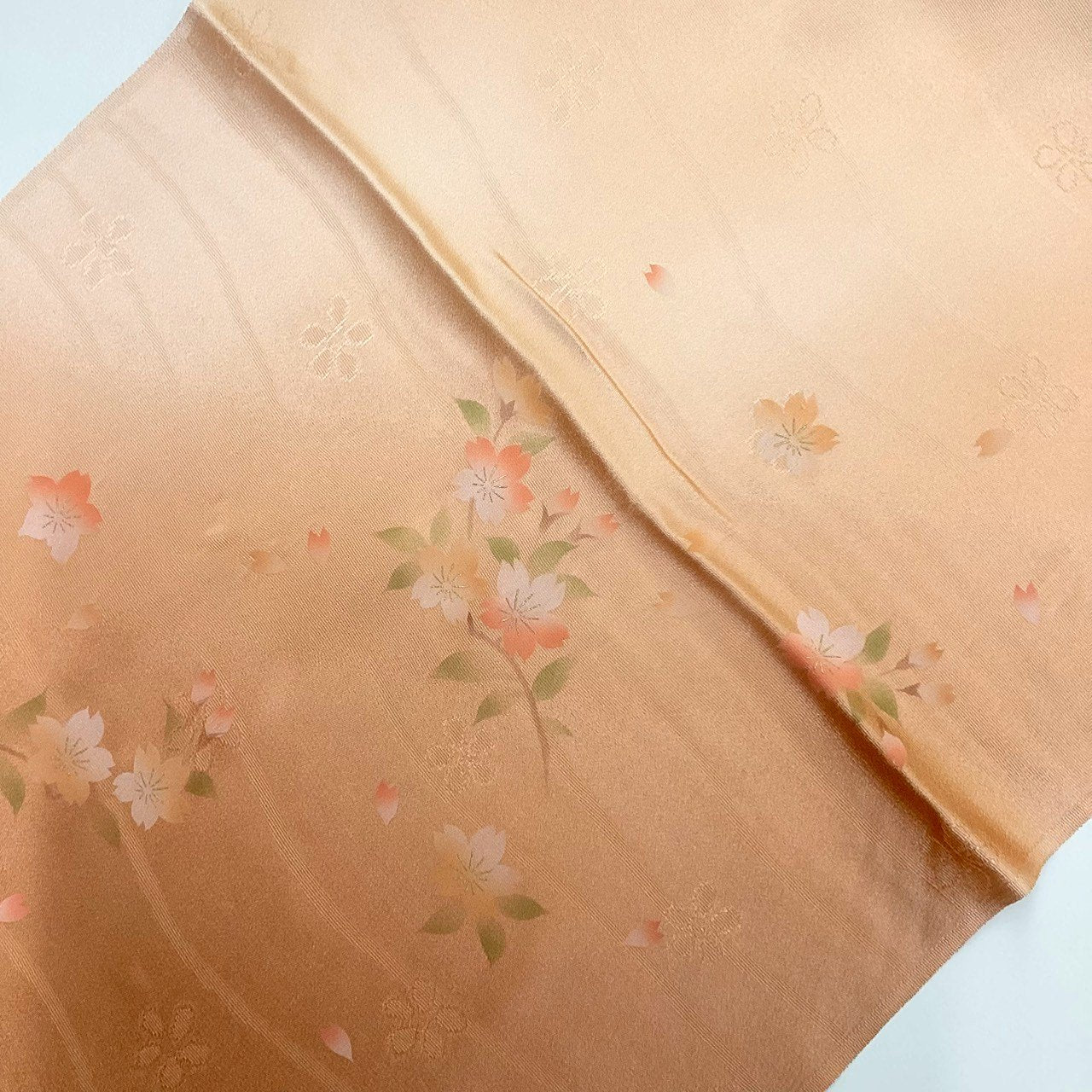 ［8572］帯締め 帯揚げ セット 草花文様 ぼかし 正絹 着物 帯絞め