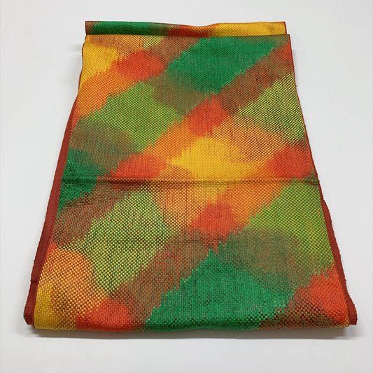 9417# Japanese Vintage Nagoya Obi Belt Kimono Fabric Silk Traditional