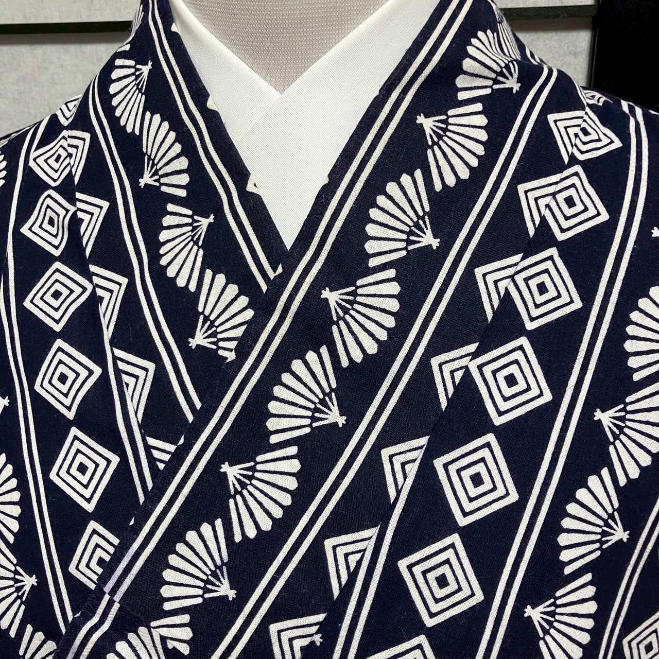 8768# Japanese Yukata Womens Vintage Fabric Cotton Robe Kimono Traditional