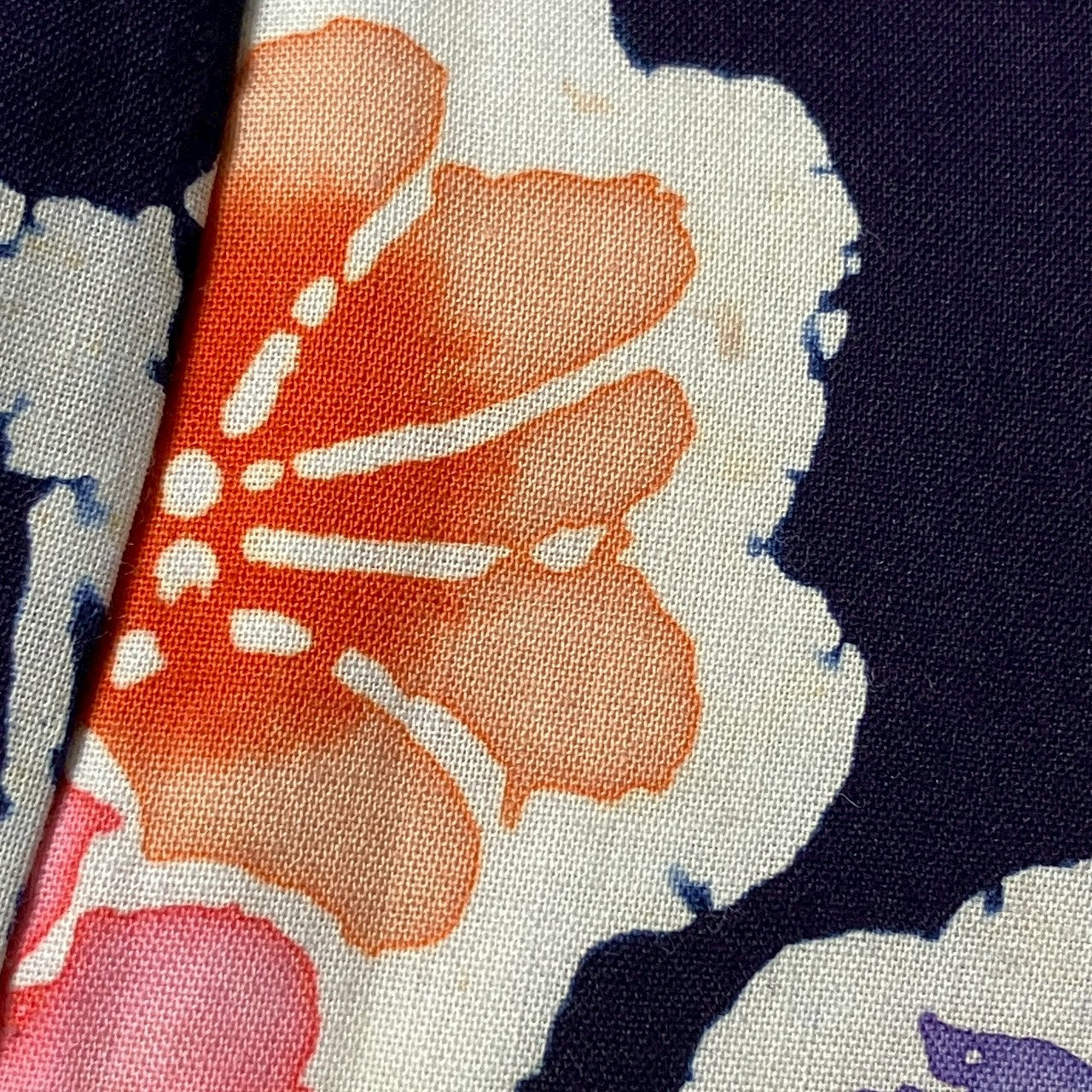 ［9103］浴衣 草花文様 腰紐付き 綿 レディース ゆかた リメイク