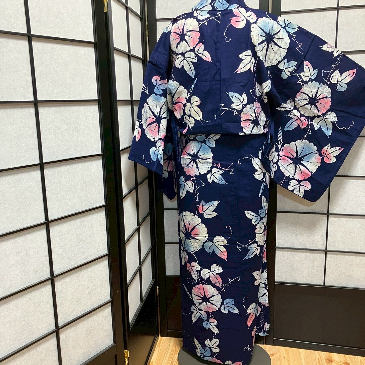 8762# Japanese Yukata Womens Vintage Fabric Cotton Robe Kimono Traditional