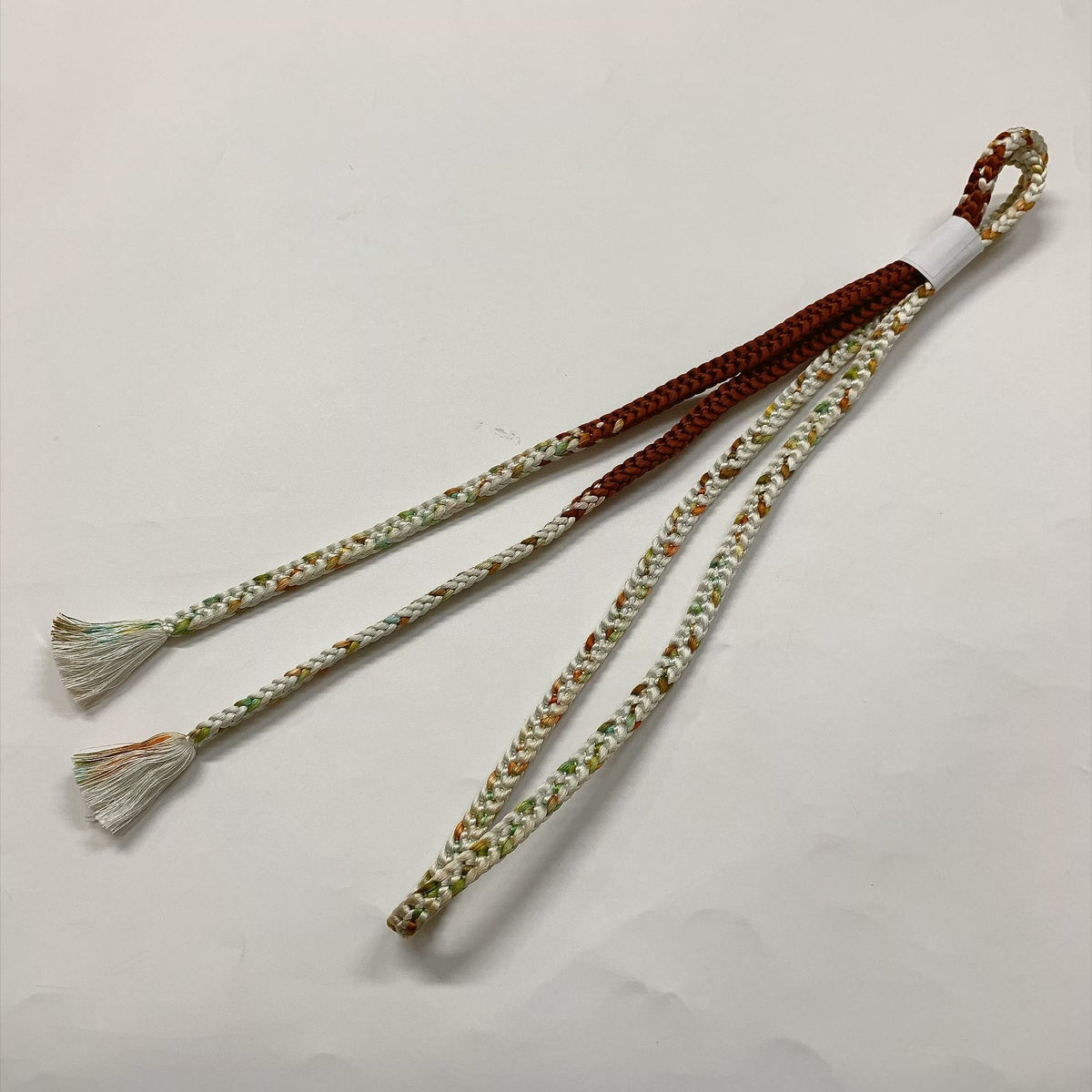 ［9872］帯締め 帯揚げ セット 花籬文様 白 絞り 正絹 着物 帯絞め